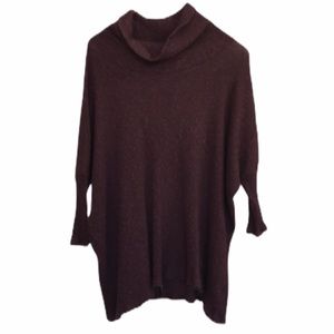 Cha Cha Vente Cowl Neck Sweater Petite XL Burgundy Plum Purple